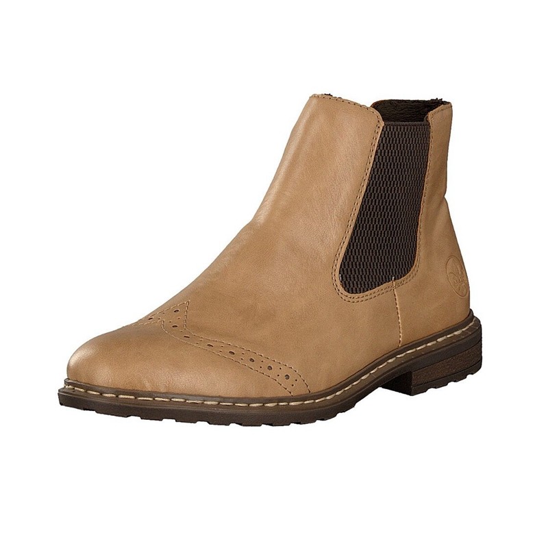 Botas Chelsea Rieker 71072-20 Para Mulher - Marrom